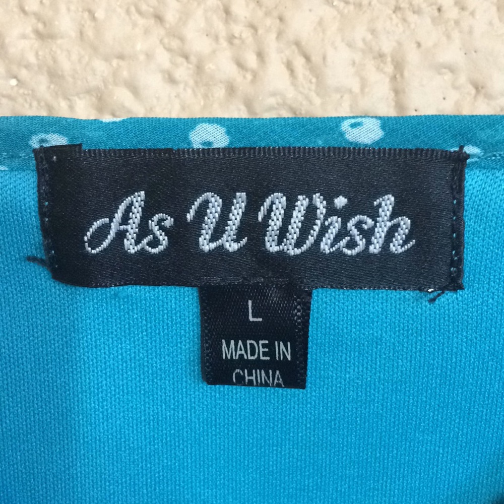 Teal Sundress Size Large - Picture 3 of 3